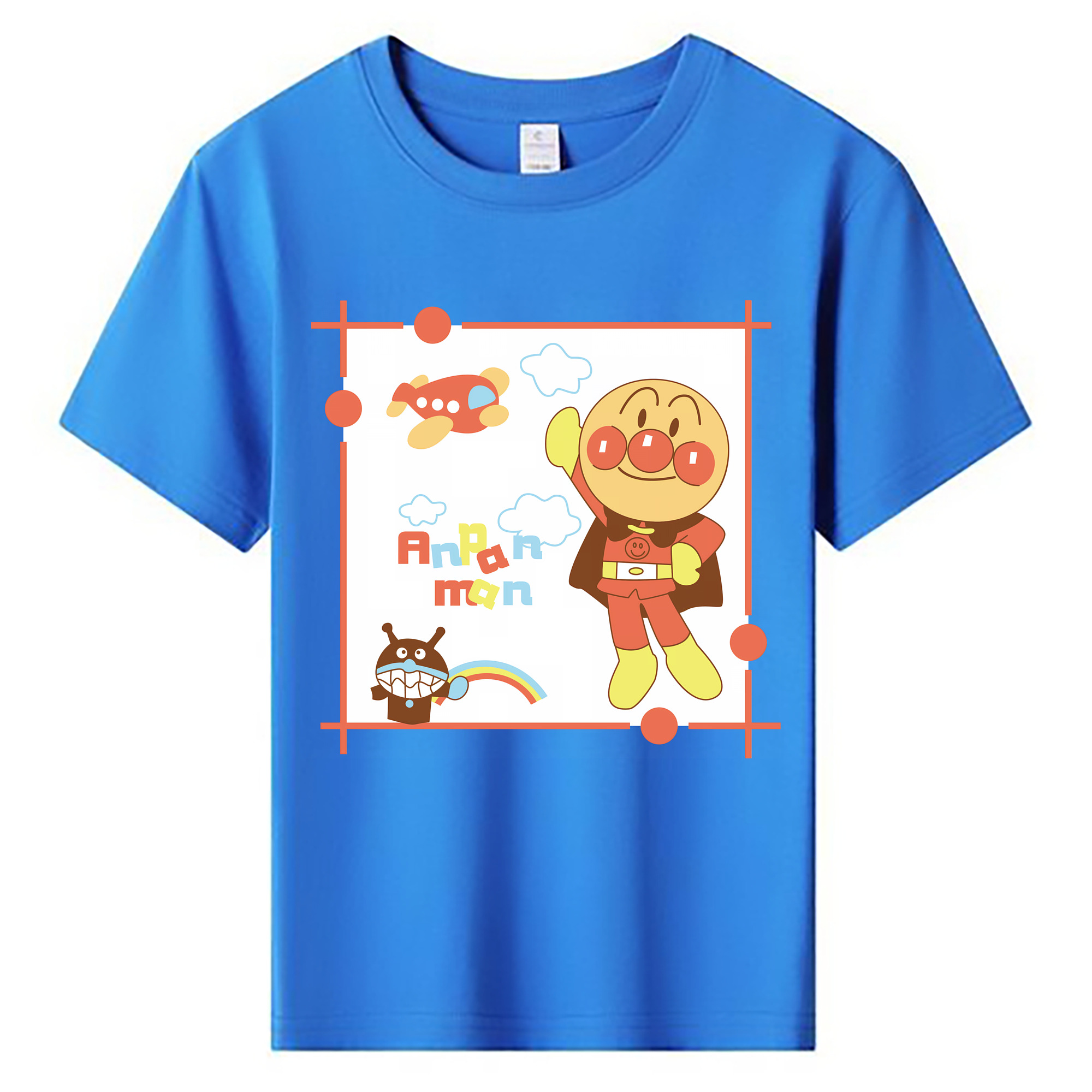 （画像用） アンパンマン Anpanman 綿100％キッズTシャツ（フロントプリント）